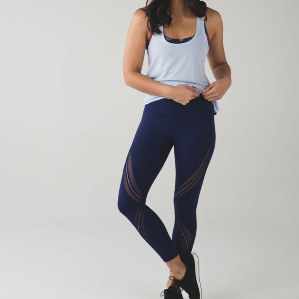 Lululemon High Times High Rise Legging Pant *Metta Hero Blue size 4